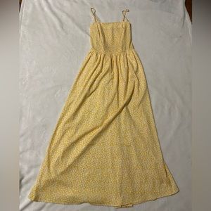 GOODTHREADS RADIANT YELLOW FLORAL MAXI DRESS